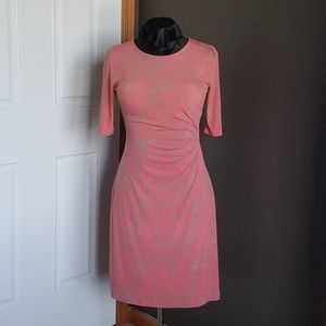 Like New APT 9 Medium Fitted Pink Beige Dress